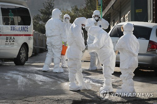 포천 AI 방역[연합뉴스 자료사진]